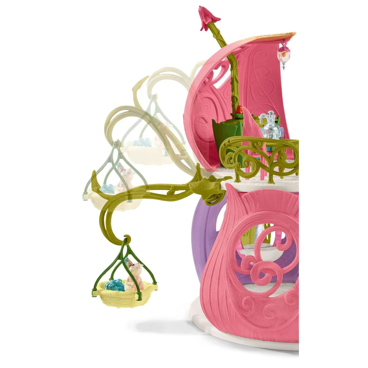 Casa de flores brillante con unicornios, lago y establo - Image 7